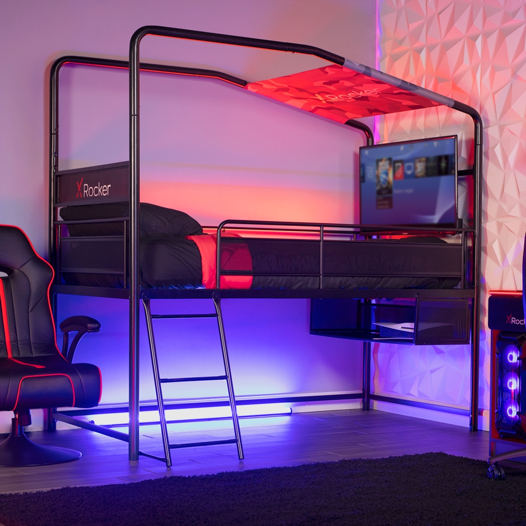 Kids Shanin Black Twin Gaming Bed - Thumbnail - Image 2