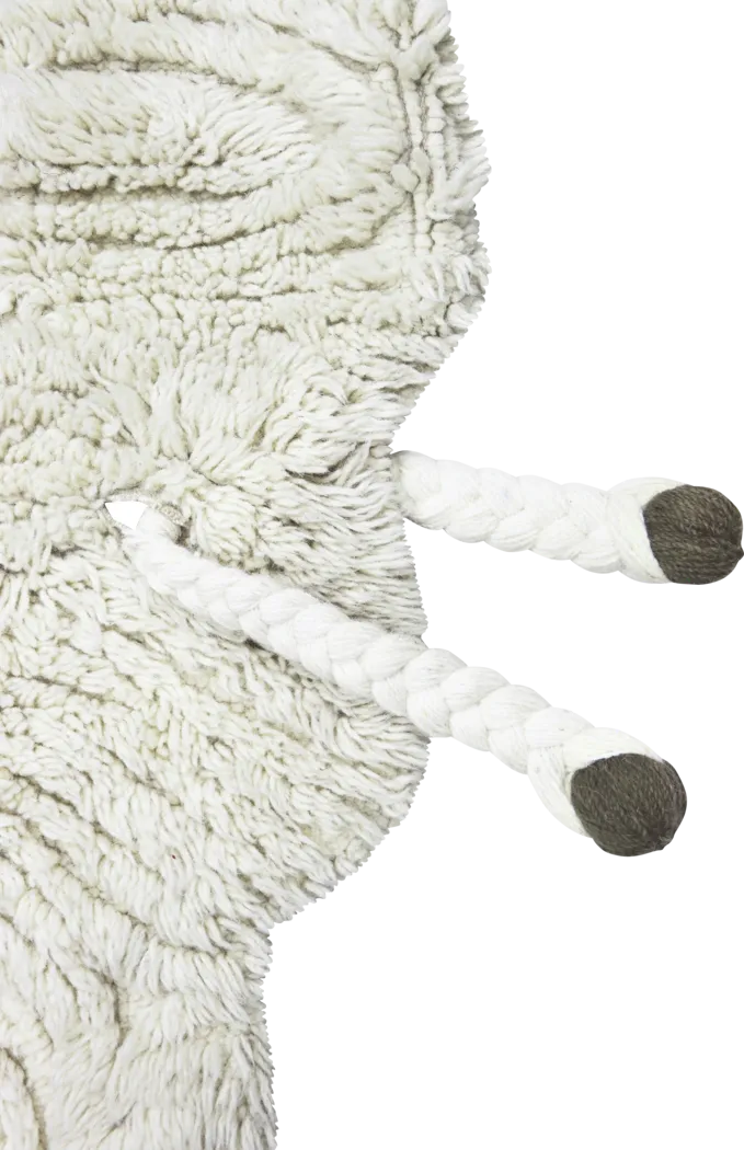 Kids Sheep White 4' x 5'7 Machine Washable Rug - Thumbnail - Image 10