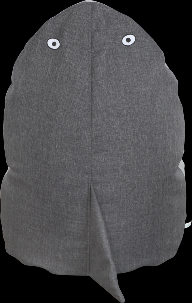 Kids Shelby Shark Gray Bean Bag Chair - Thumbnail - Image 4