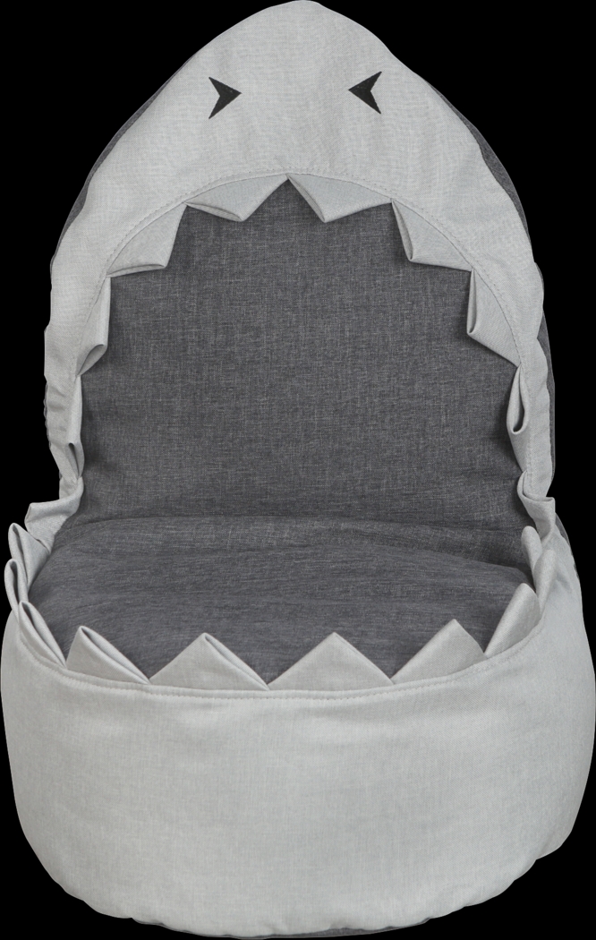 Kids Shelby Shark Gray Bean Bag Chair - Thumbnail - Image 5