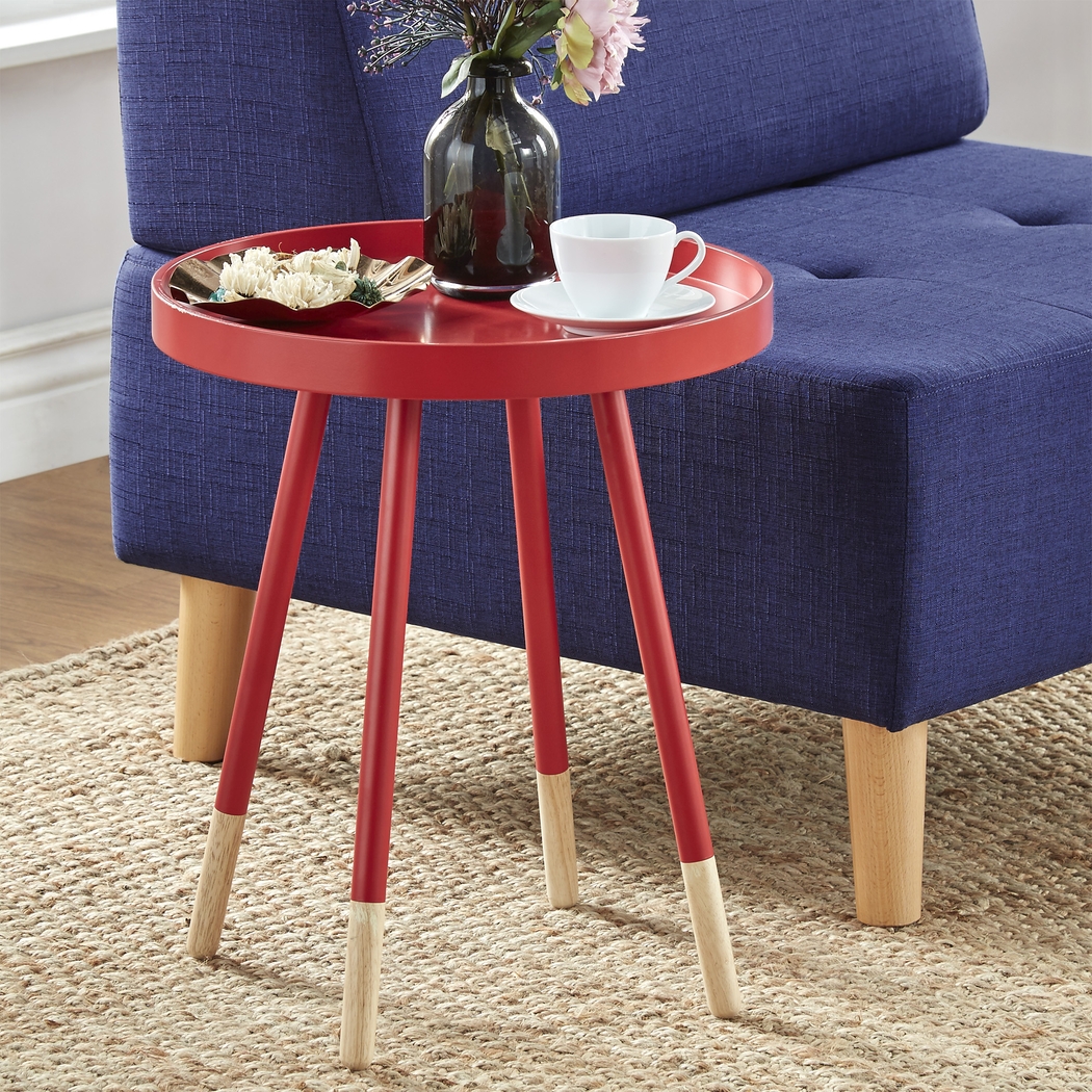 Sibley Lane Red Accent Table - Thumbnail - Image 2