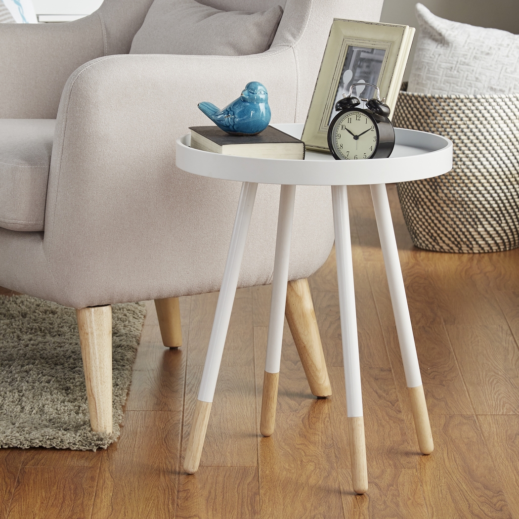 Sibley Lane White Accent Table - Thumbnail - Image 2