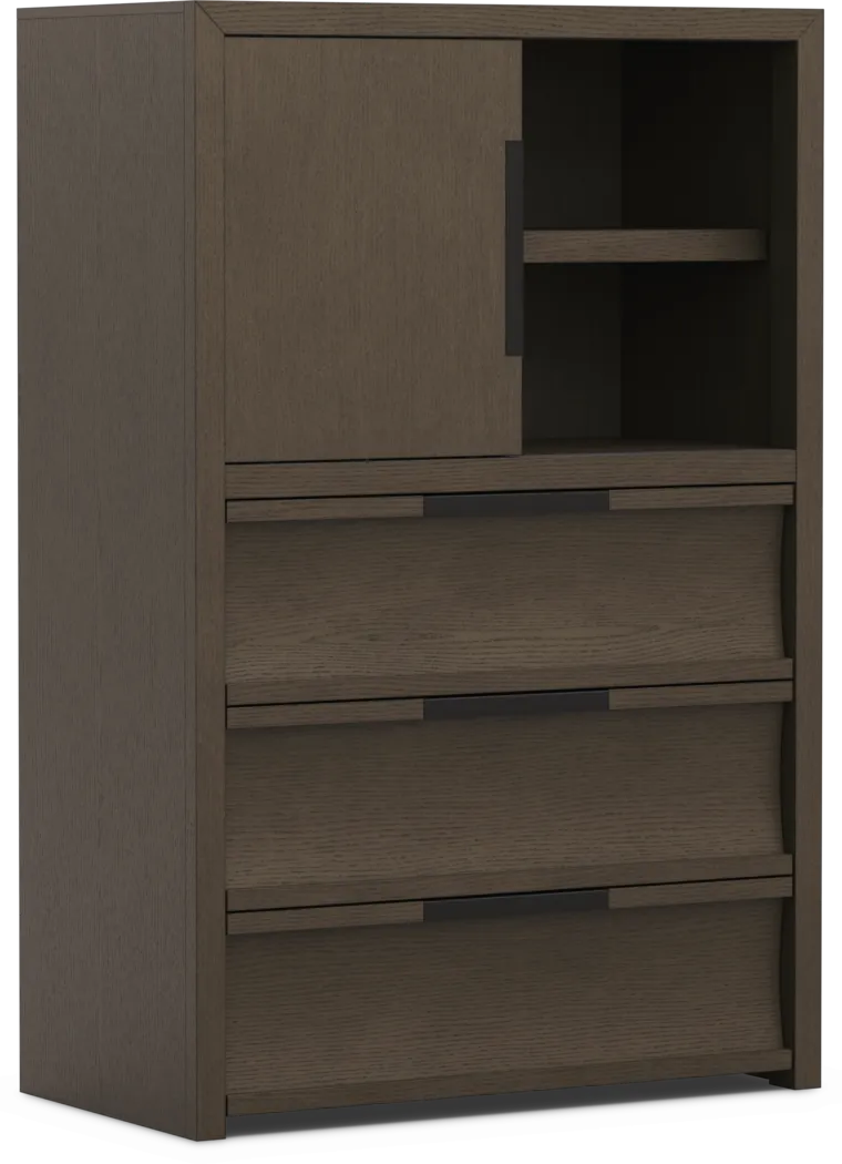 Kids Sierra Summit Brown Oak Door Chest - Image 2