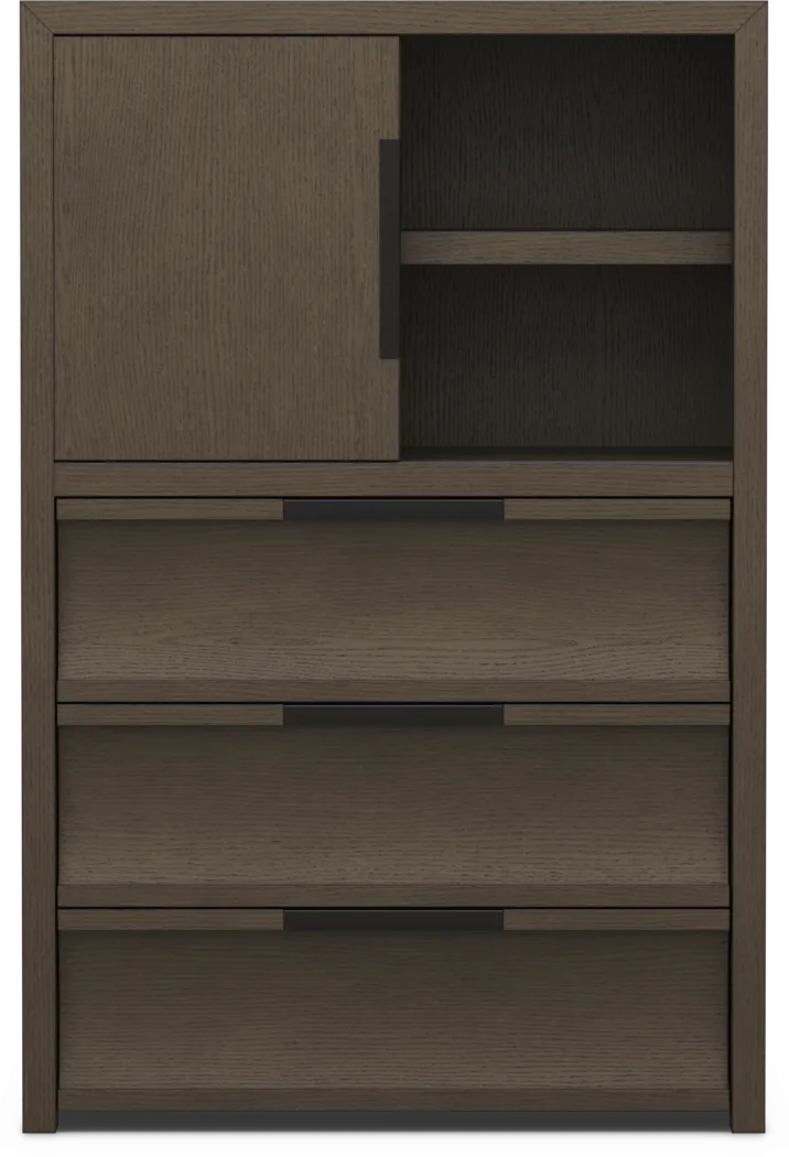 Kids Sierra Summit Brown Oak Door Chest - Image 3