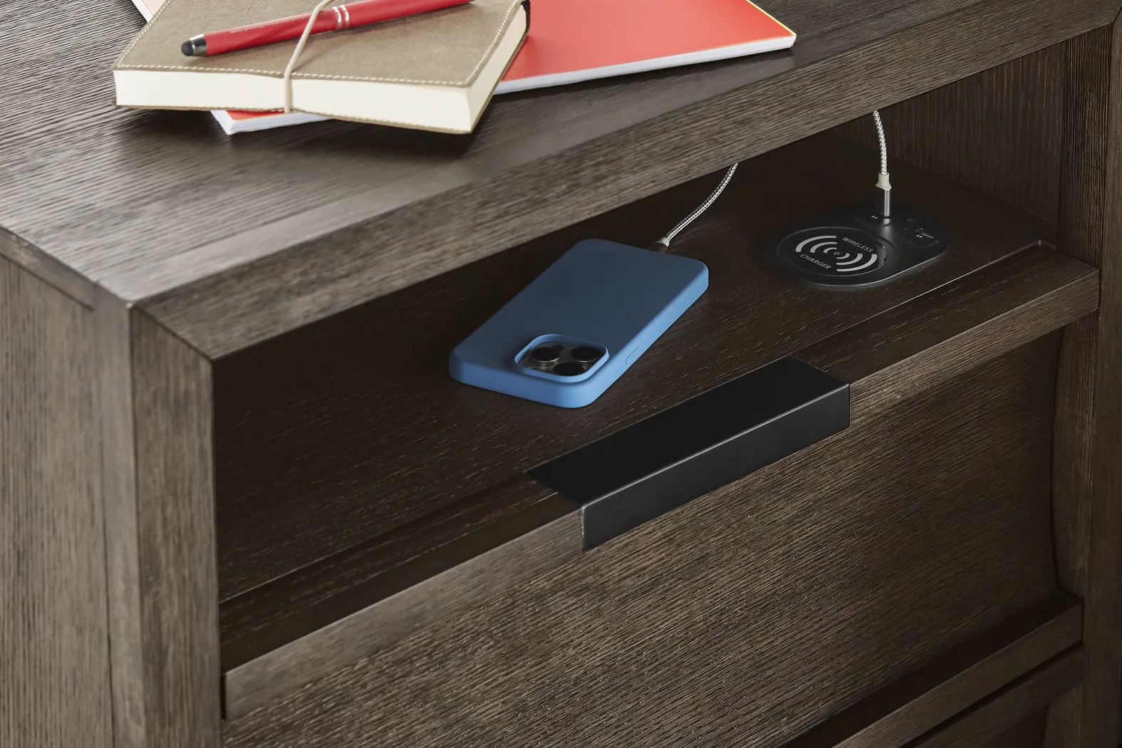 Kids Sierra Summit Brown Oak Nightstand - Thumbnail - Image 4