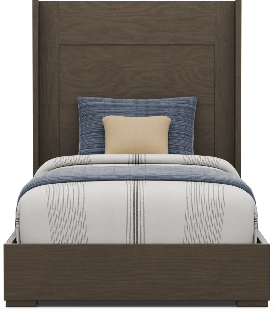 Kids Sierra Summit Brown Oak Twin Panel Bedroom - Thumbnail - Image 3