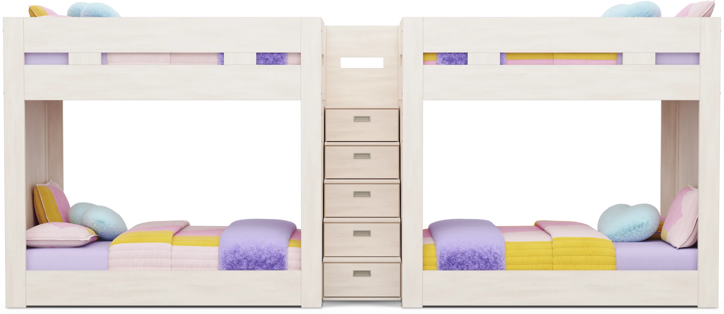 Kids Sierra Summit Linen Full Double Length Quad Step Bunk Bed - Thumbnail - Image 2