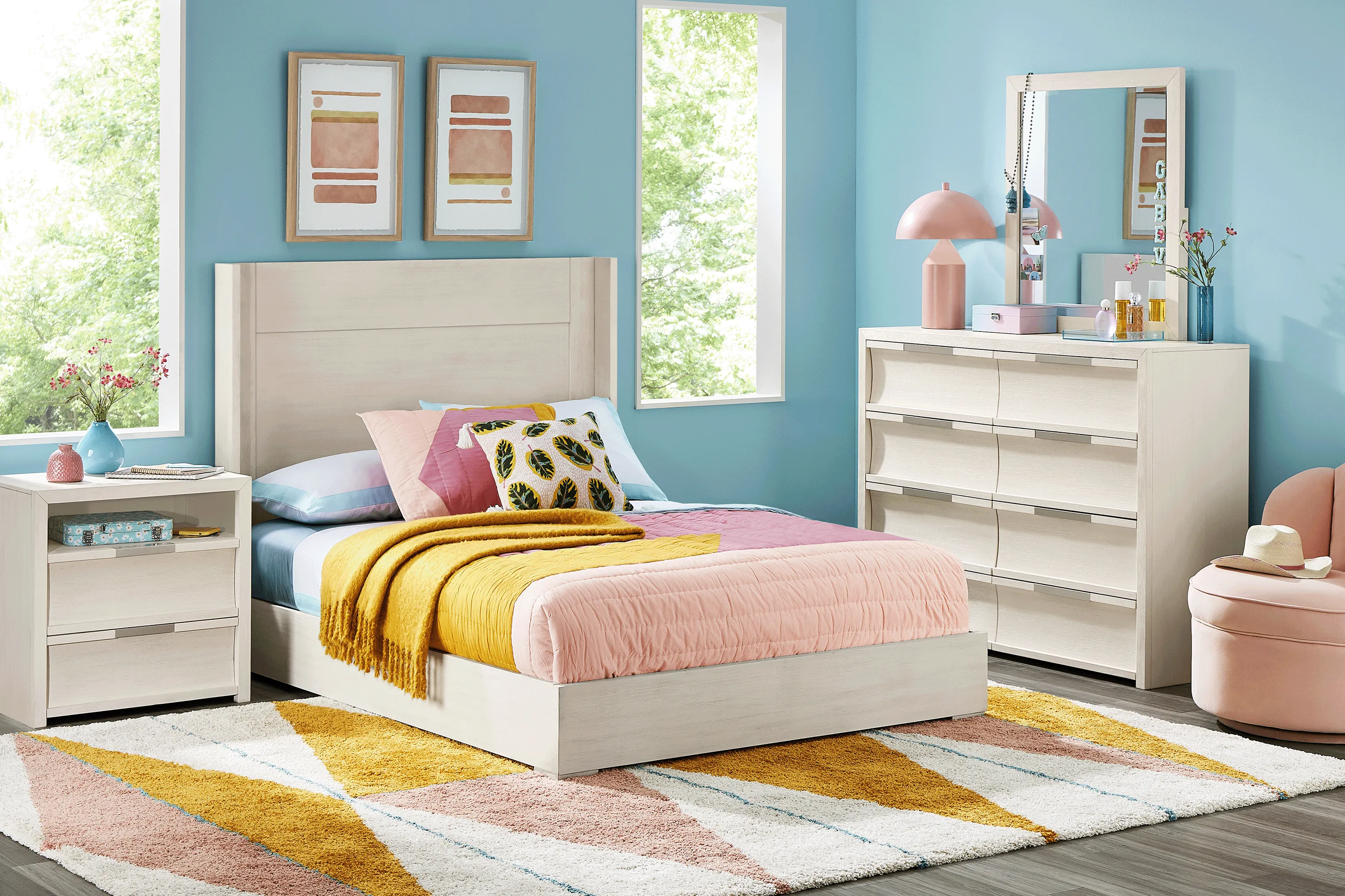 Kids Sierra Summit Linen Full Panel Bedroom - Thumbnail - Image 1