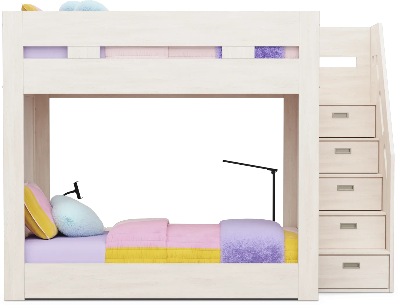 Kids Sierra Summit Linen Twin / Full Step Bunk with Console - Thumbnail - Image 2