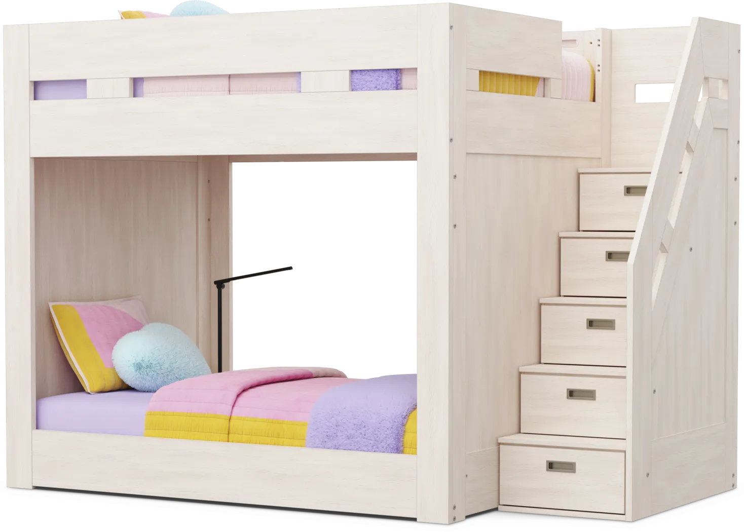 Kids Sierra Summit Linen Twin / Full Step Bunk with Tech Console - Image 4