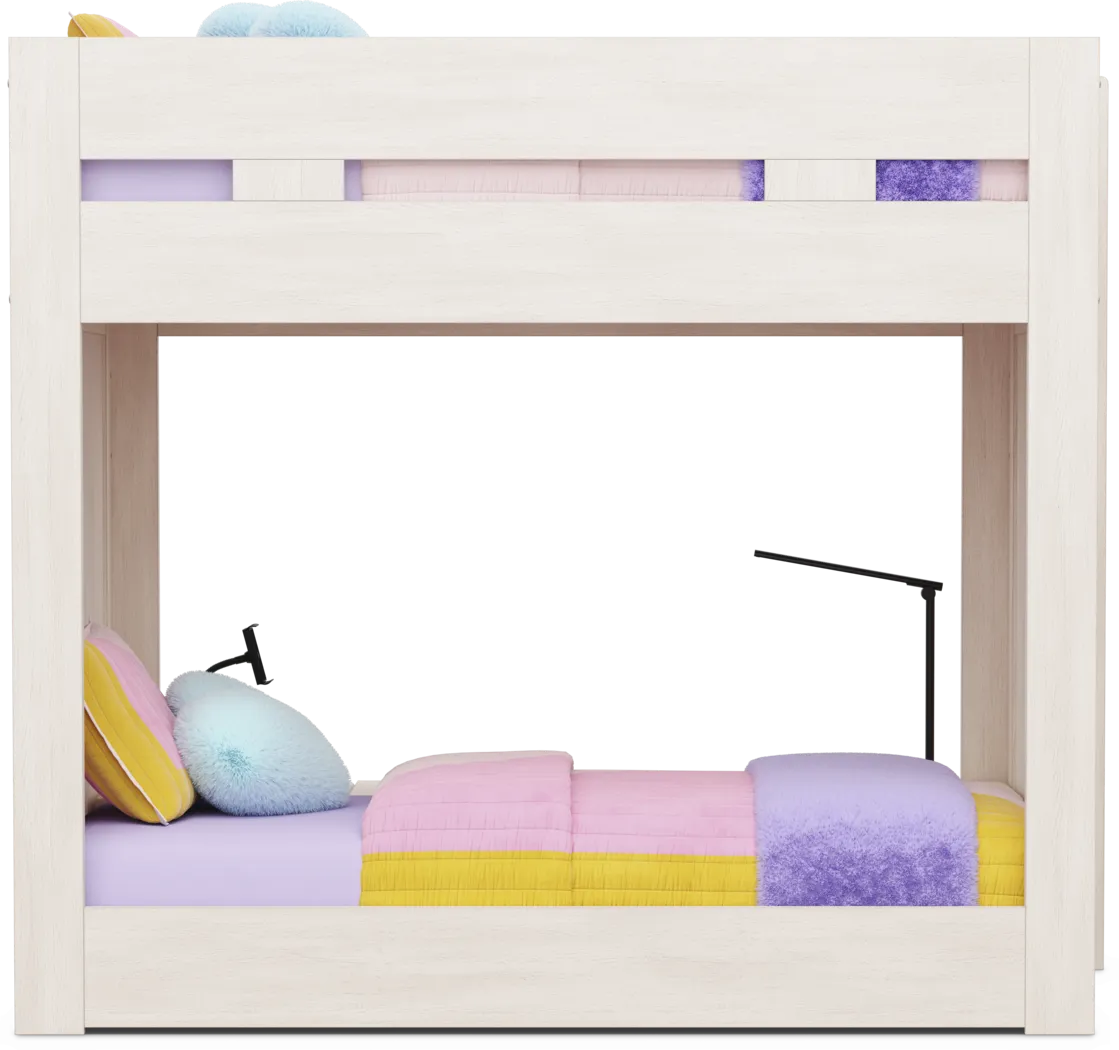 Kids Sierra Summit Linen Twin/Full Bunk Bed with Tech Console and 2 Closed End Panels - Thumbnail - Image 4