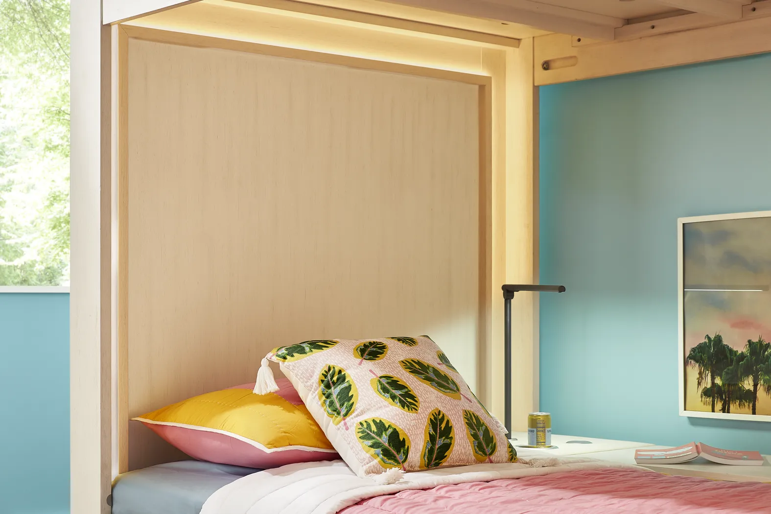 Kids Sierra Summit Linen Twin Step Loft Bed with 2 Closed End Panels - Thumbnail - Image 3