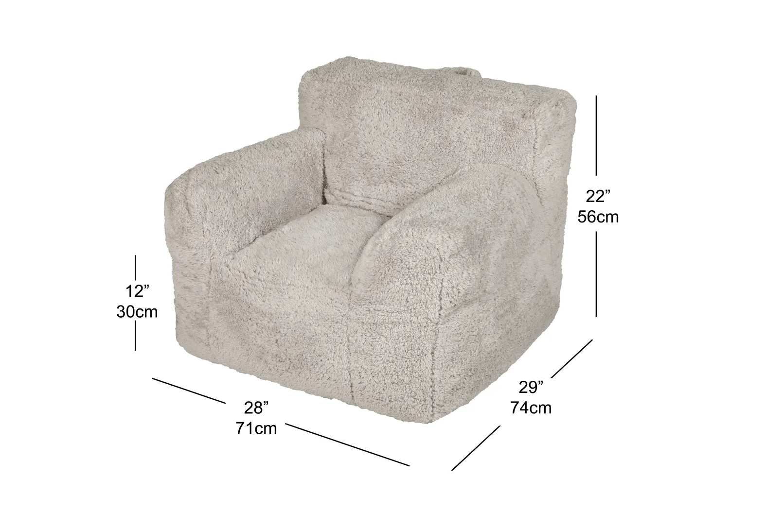 Kids Silken Cloud Gray Chair - Thumbnail - Image 5