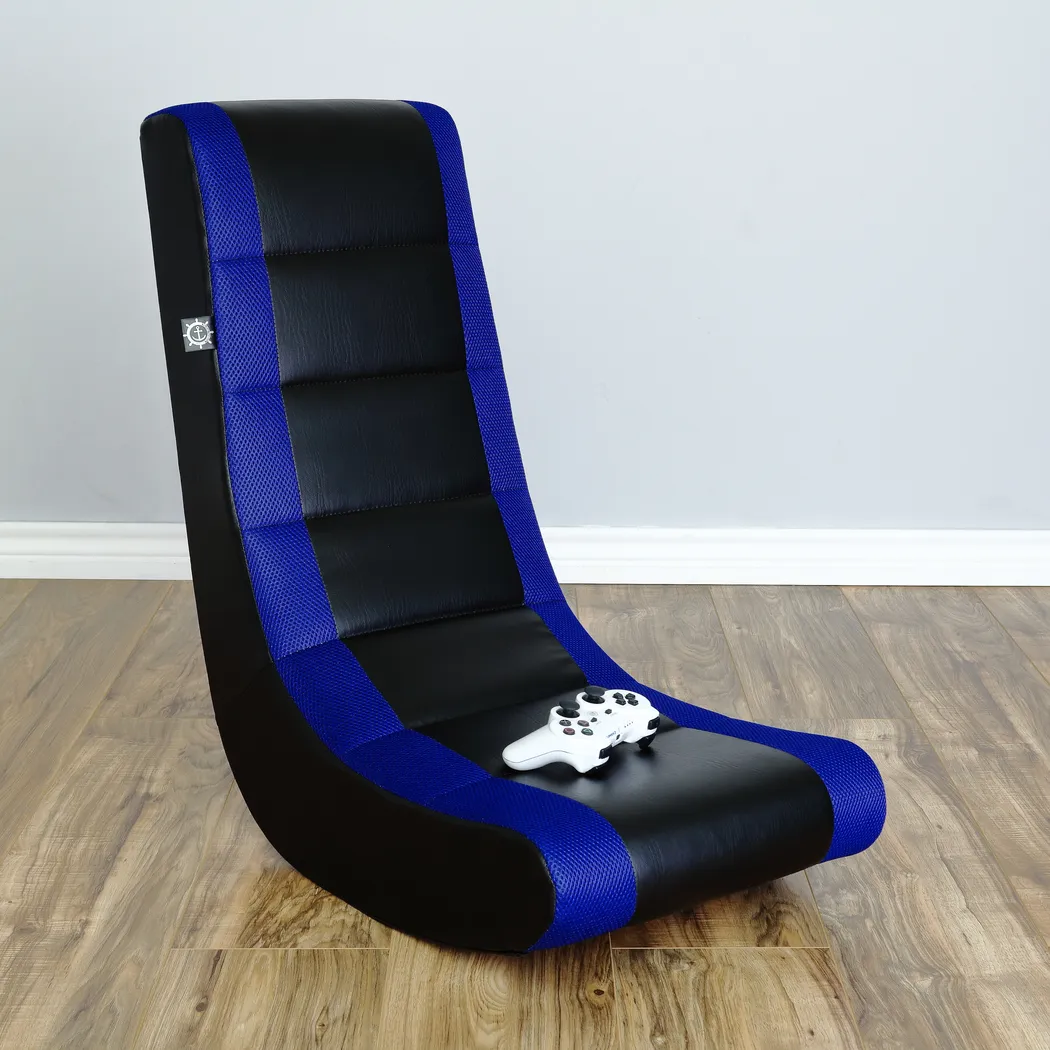 Kids Silro Black/Blue Gaming Rocker - Thumbnail - Image 2