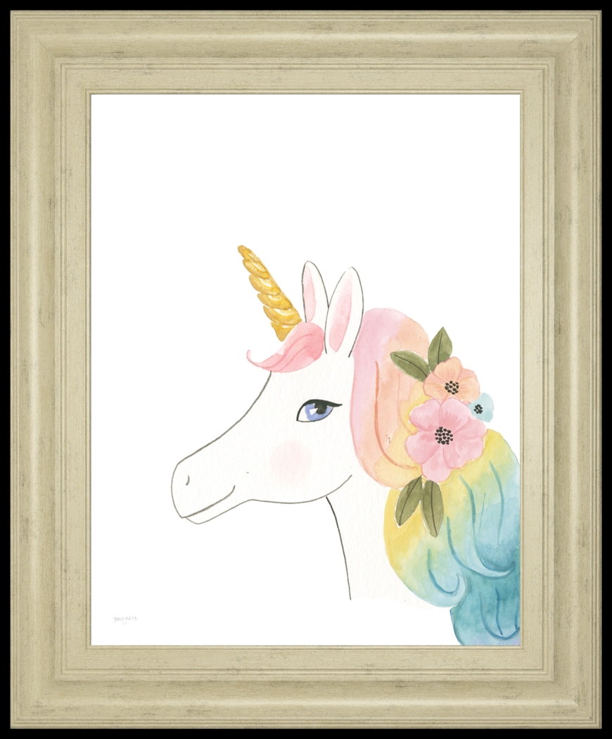 Kids Simple Unicorn Ivory Artwork - Thumbnail - Image 1