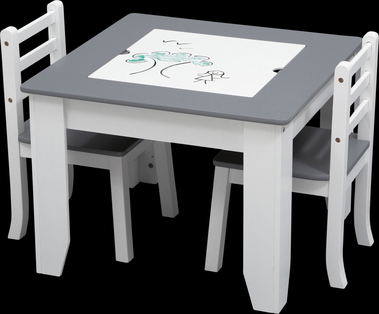 Kids Sinaru Gray/White Table Set - Thumbnail - Image 1
