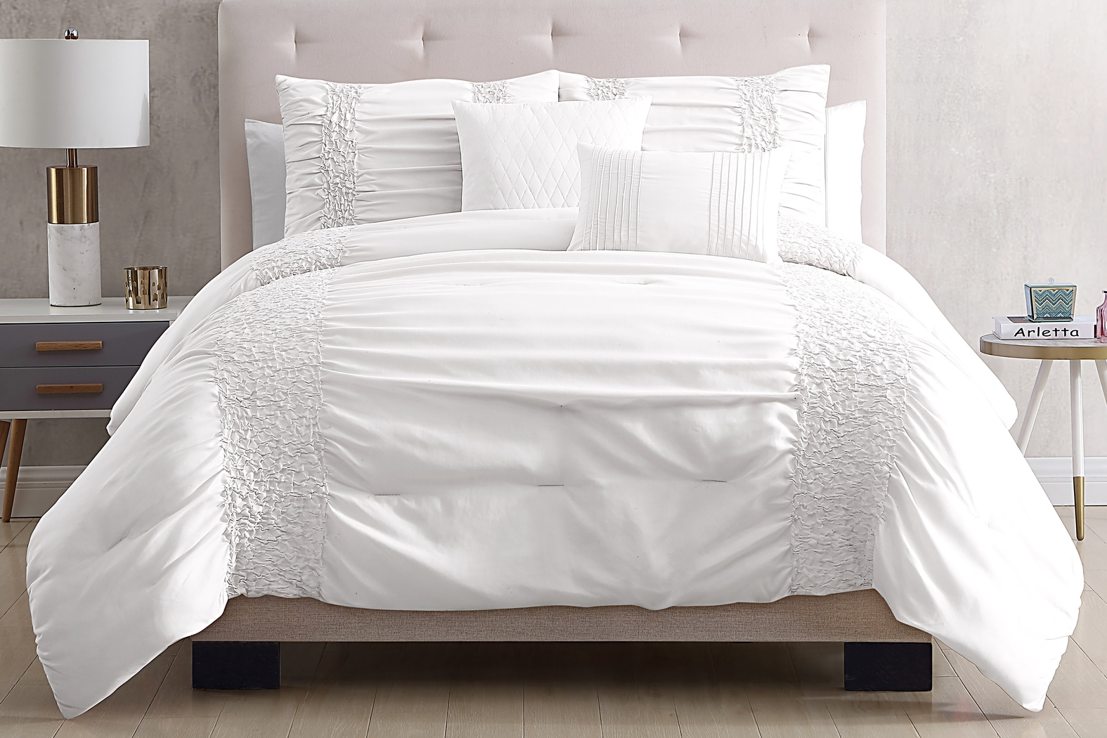 Kids Sirroco White 4 Pc Twin Comforter Set - Thumbnail - Image 1