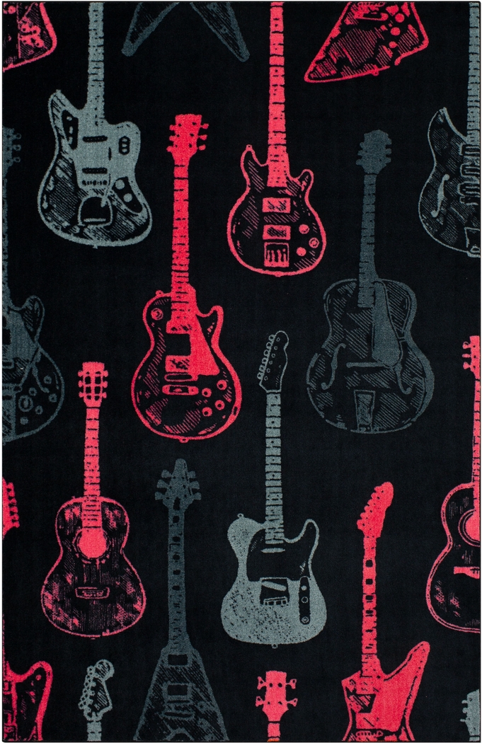 Kids Six String Pink 3' x 5' Rug - Thumbnail - Image 1