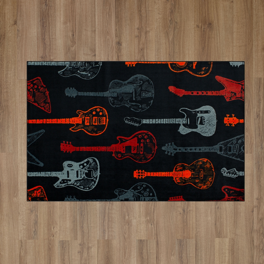 Kids Six String Red 5' x 8' Rug - Thumbnail - Image 2