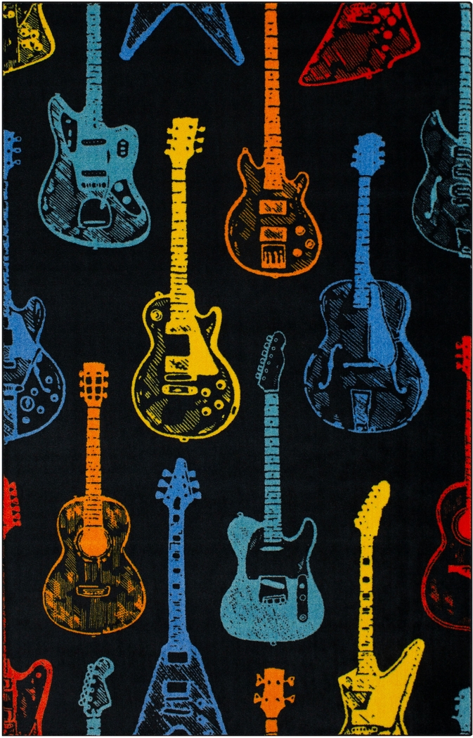 Kids Six String Yellow 3' x 5' Rug - Thumbnail - Image 1