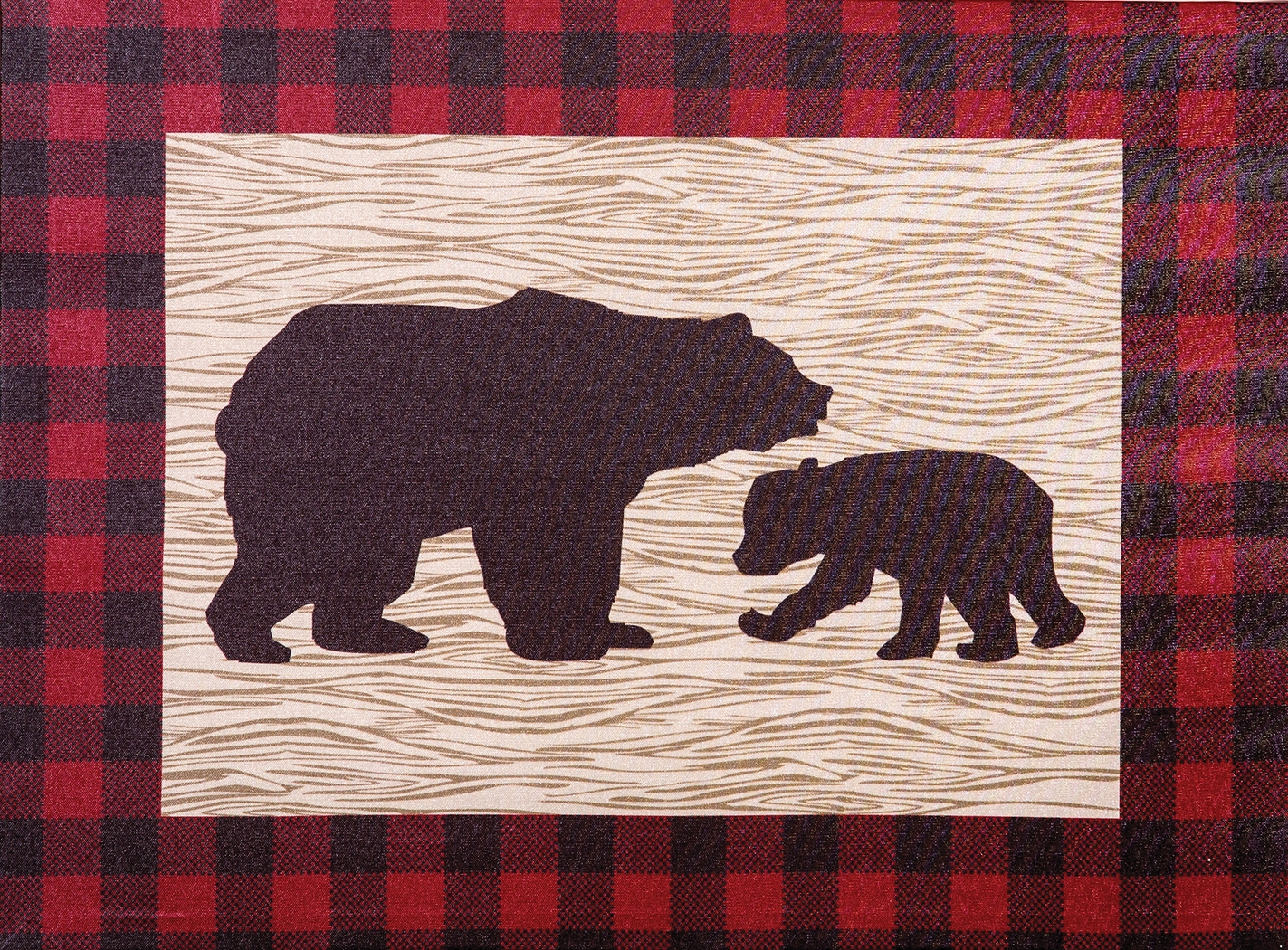 Kids Slumbering Bear Red Artwork - Thumbnail - Image 1