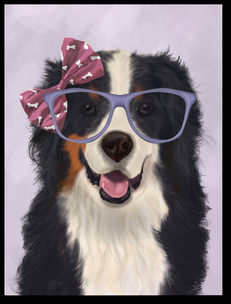 Kids Smart Portrait III Black Artwork - Thumbnail - Image 1