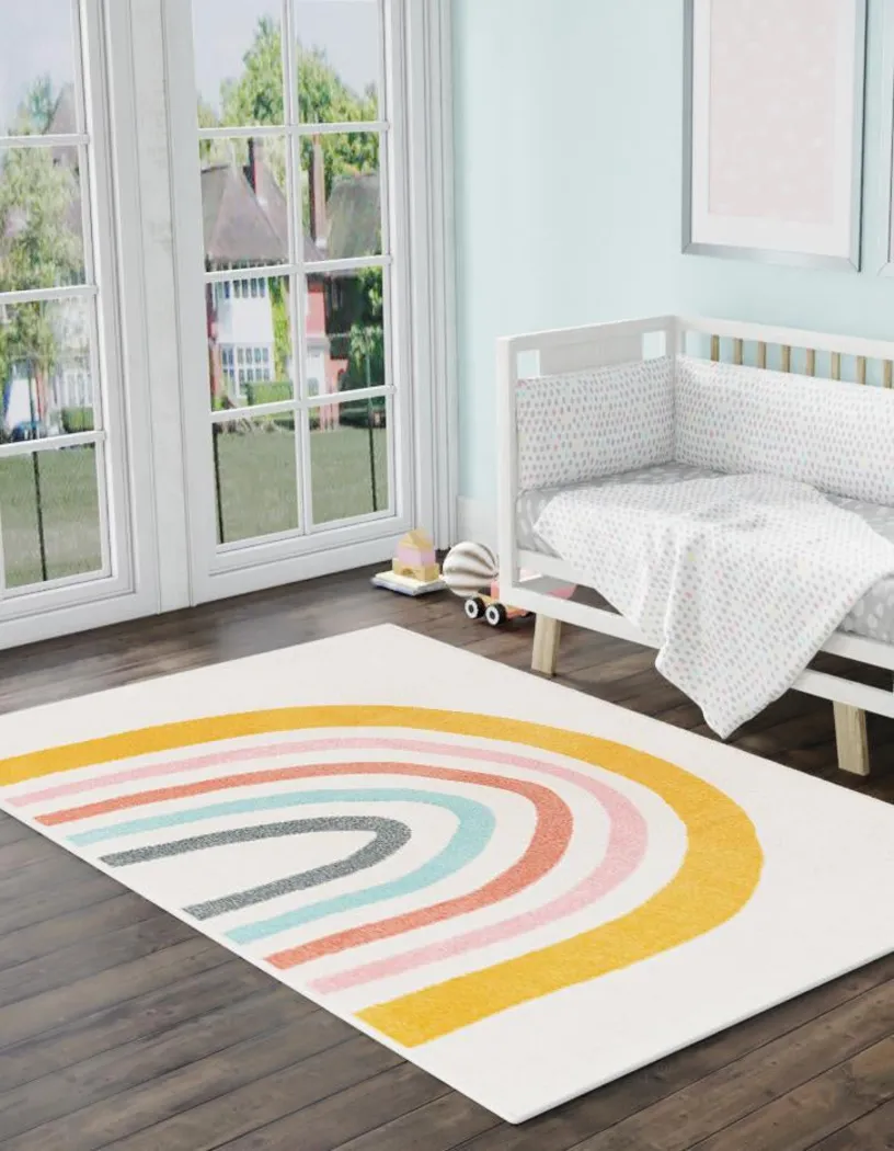 Kids Smileworth Multi 5'3 x 8' Rug - Thumbnail - Image 2