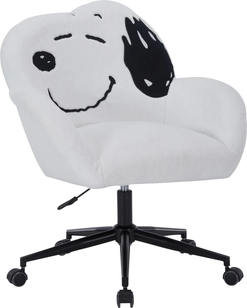 Kids Snoopy Cozy White Swivel Vanity Chair - Thumbnail - Image 2