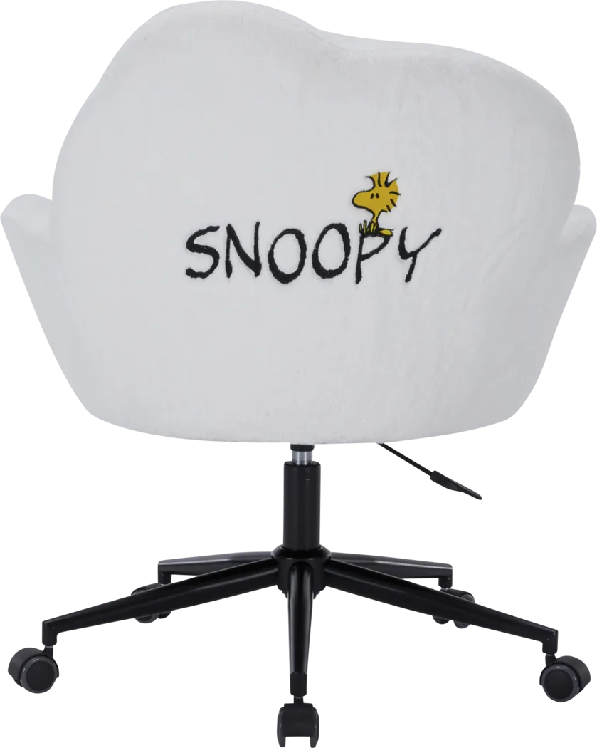 Kids Snoopy Cozy White Swivel Vanity Chair - Thumbnail - Image 3