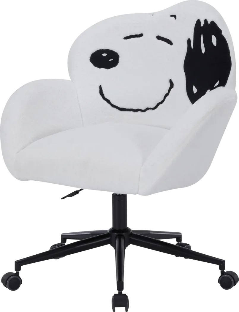Kids Snoopy Cozy White Swivel Vanity Chair - Thumbnail - Image 4