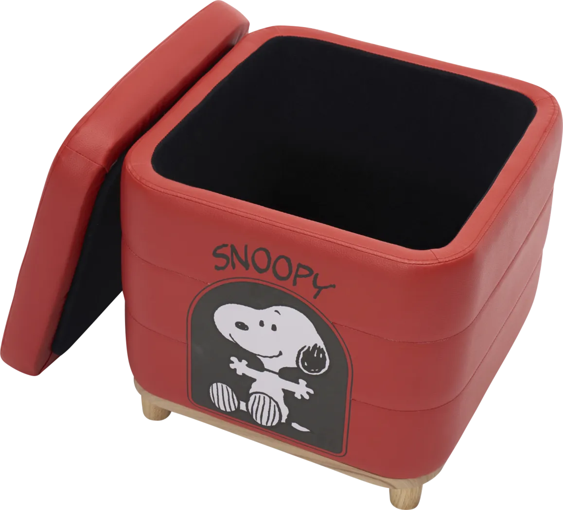Kids Snoopy House Red Storage Ottoman - Thumbnail - Image 2