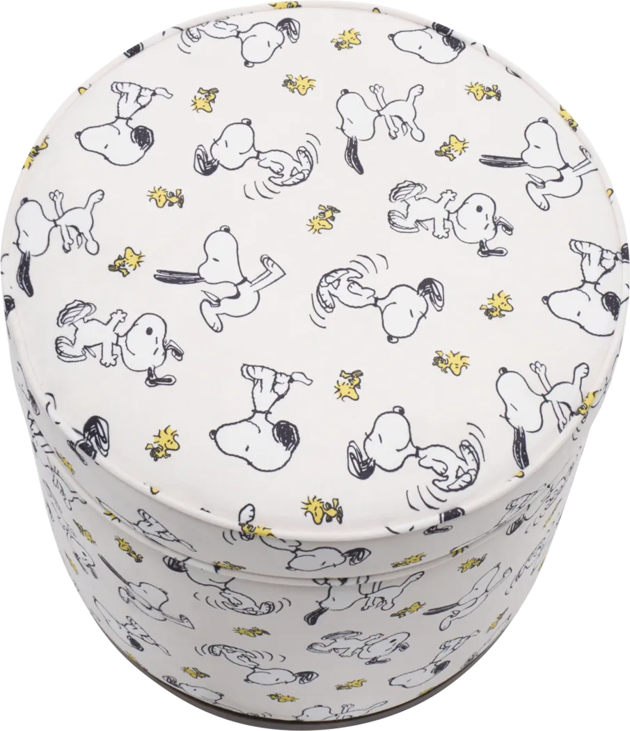Kids Snoopy Ivory Vanity Storage Ottoman - Thumbnail - Image 3
