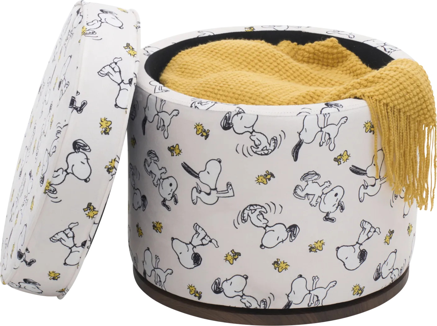 Kids Snoopy Ivory Vanity Storage Ottoman - Thumbnail - Image 5