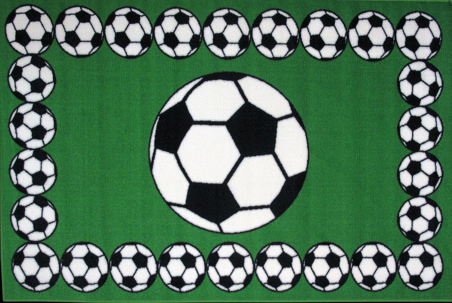 Kids Soccer Gametime Green 3'2 x 4'8 Rug - Thumbnail - Image 1