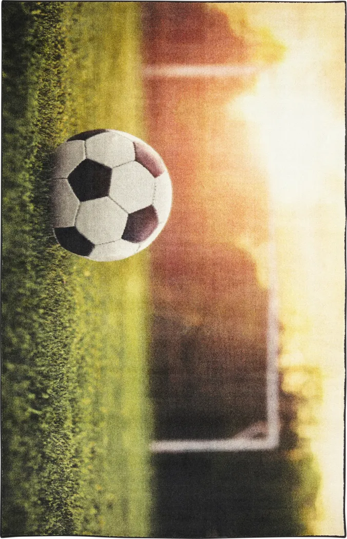 Kids Soccer Practice Green 5' x 8' Rug - Thumbnail - Image 1