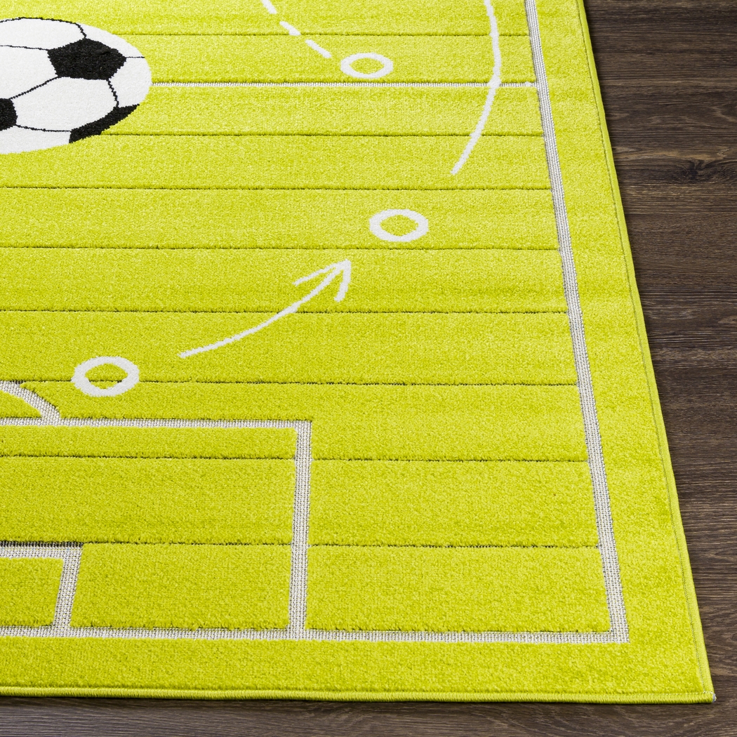 Kids Soccer Tactic Lime 5' x 7' Rug - Thumbnail - Image 4