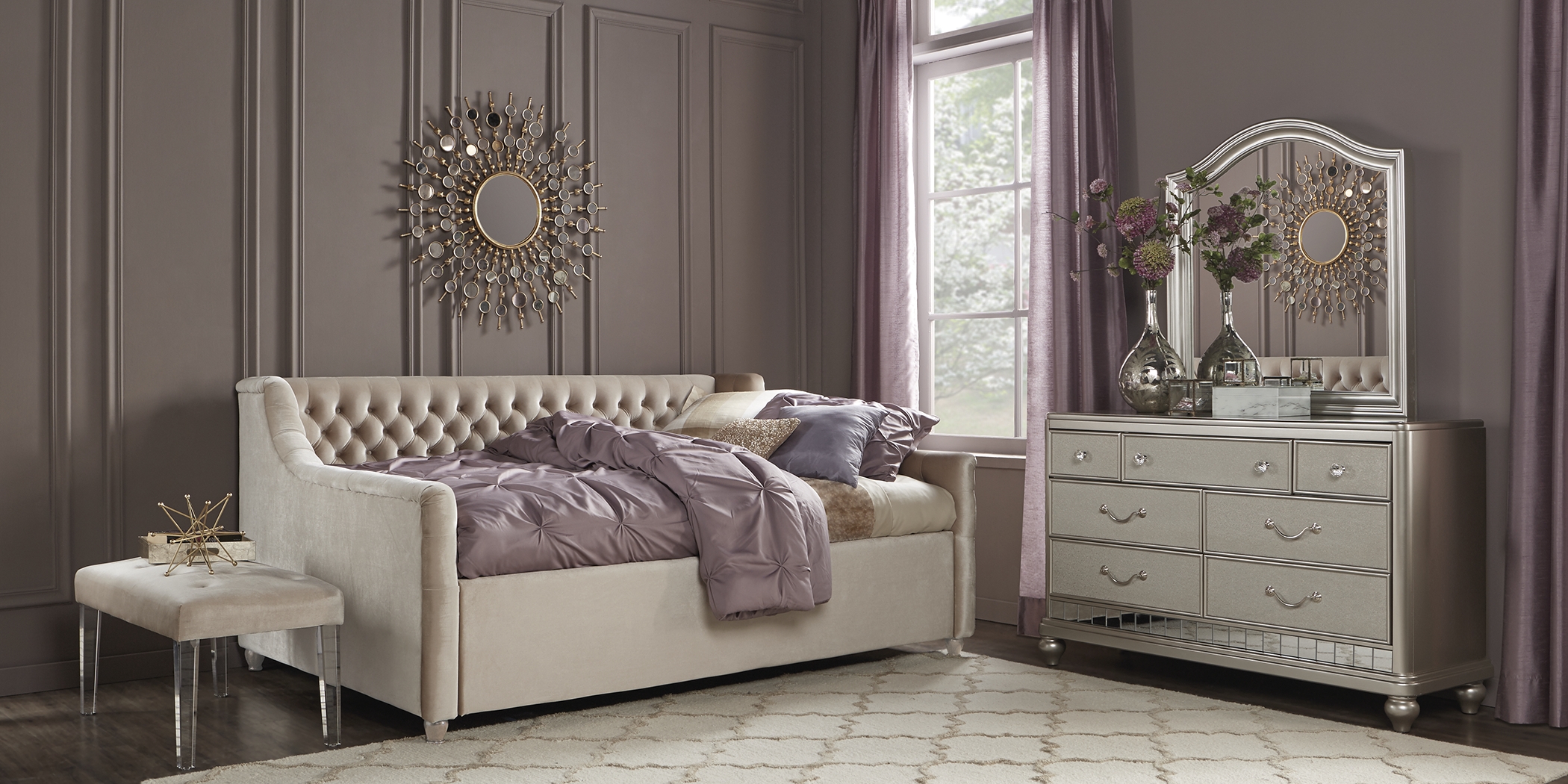 Kids Petit Paris Champagne 5 Pc Twin Daybed Bedroom - Thumbnail - Image 2