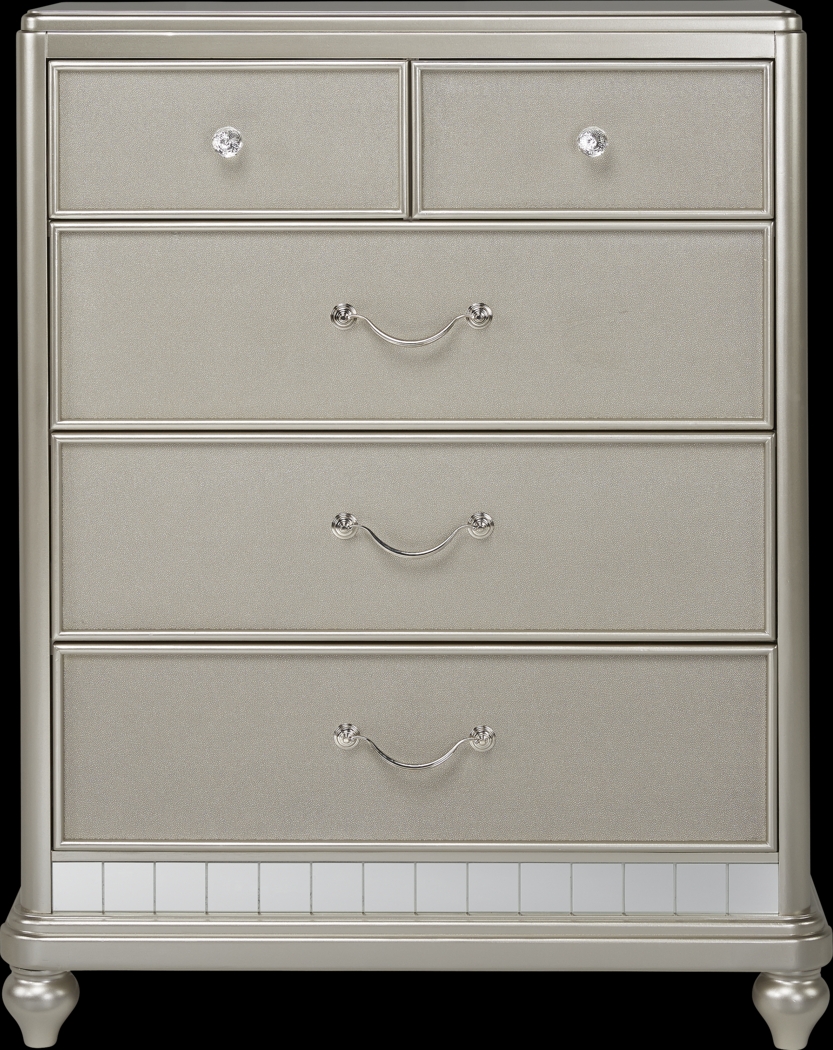 Kids Petit Paris Silver 5 Pc Full Panel Bedroom - Thumbnail - Image 6