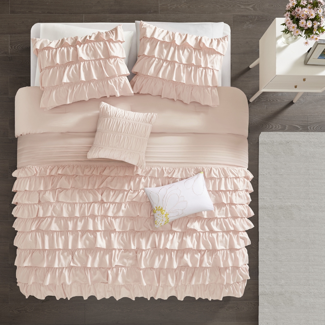 Kids Soft Waterfall Blush Full/Queen Comforter Set - Thumbnail - Image 3