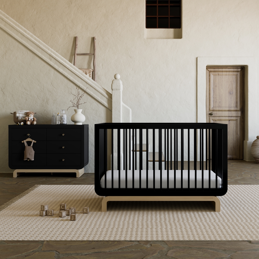 Kids Solde Black/Driftwood Convertible Crib - Thumbnail - Image 4