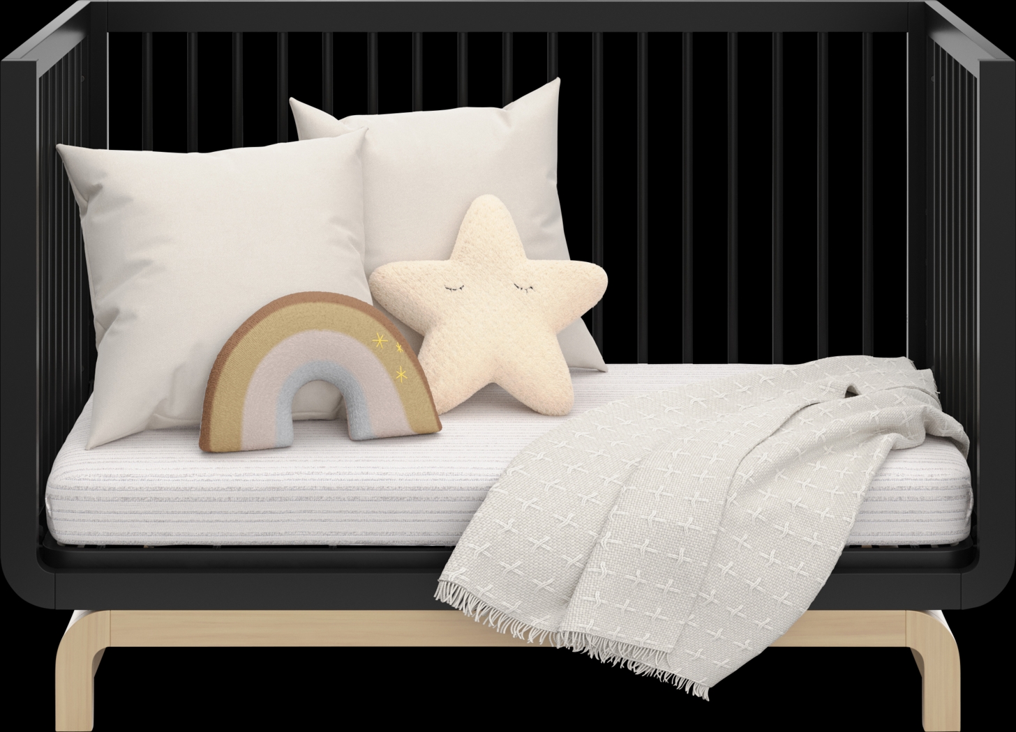 Kids Solde Black/Driftwood Convertible Crib - Thumbnail - Image 7