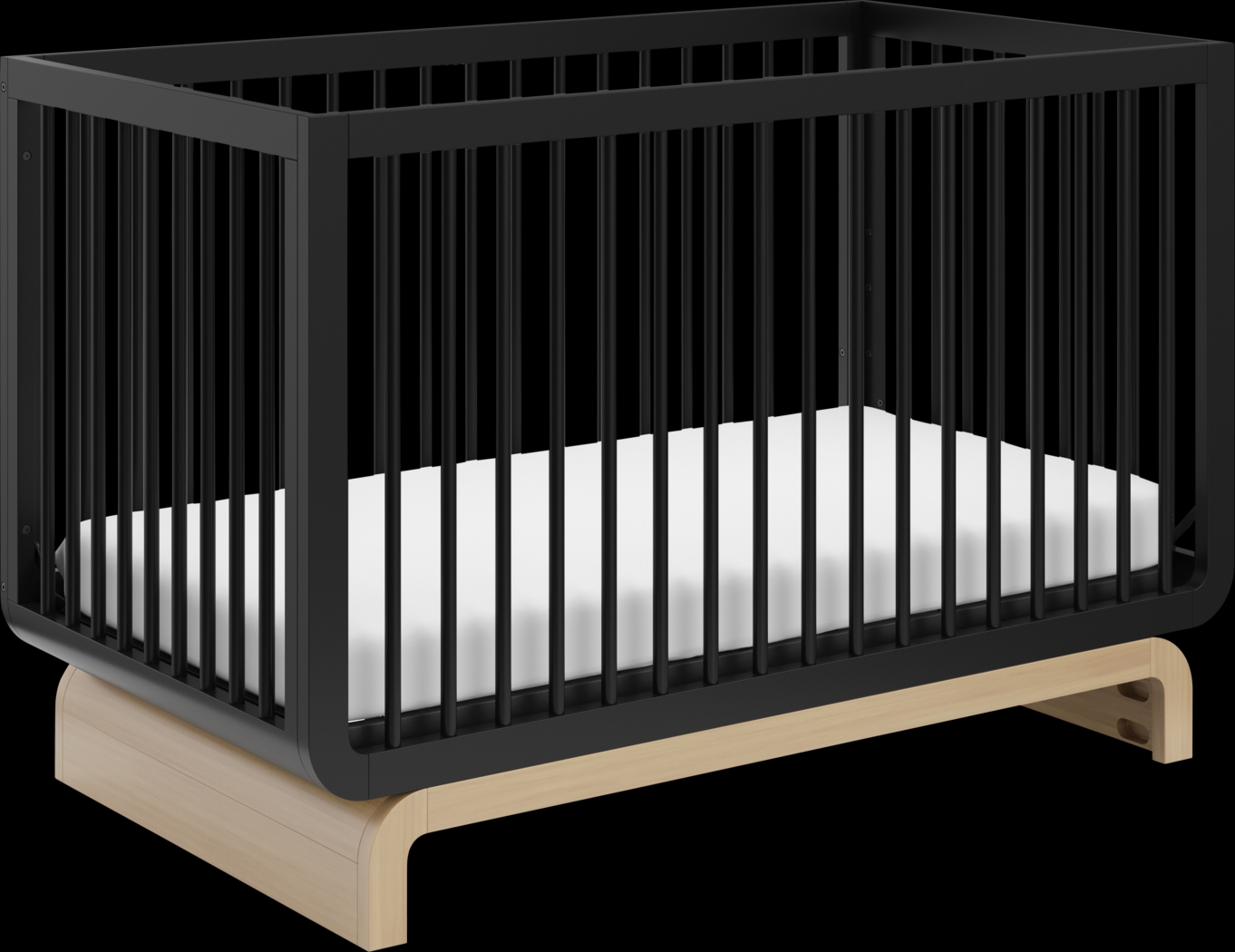 Kids Solde Black/Driftwood Convertible Crib - Thumbnail - Image 1