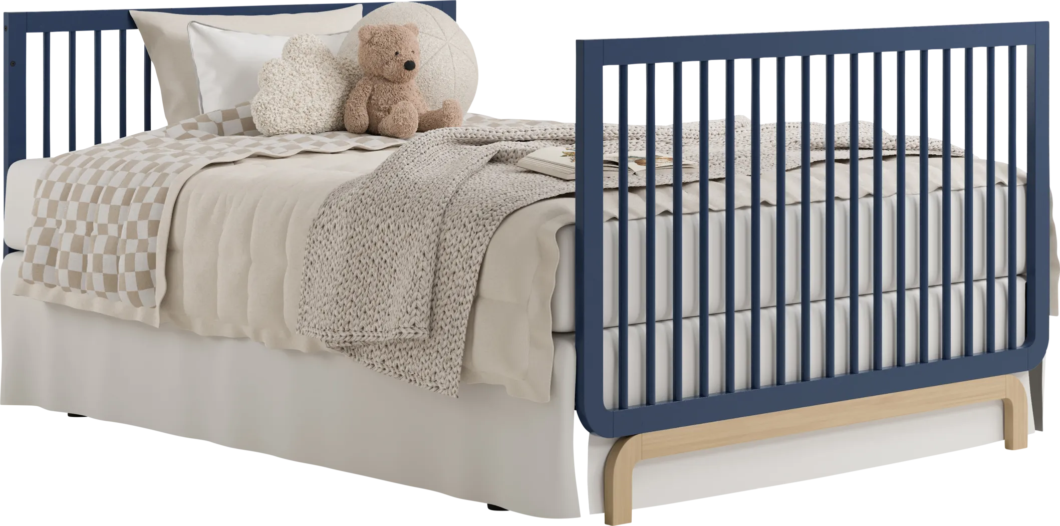 Kids Solde Blue/Driftwood Convertible Crib - Thumbnail - Image 6