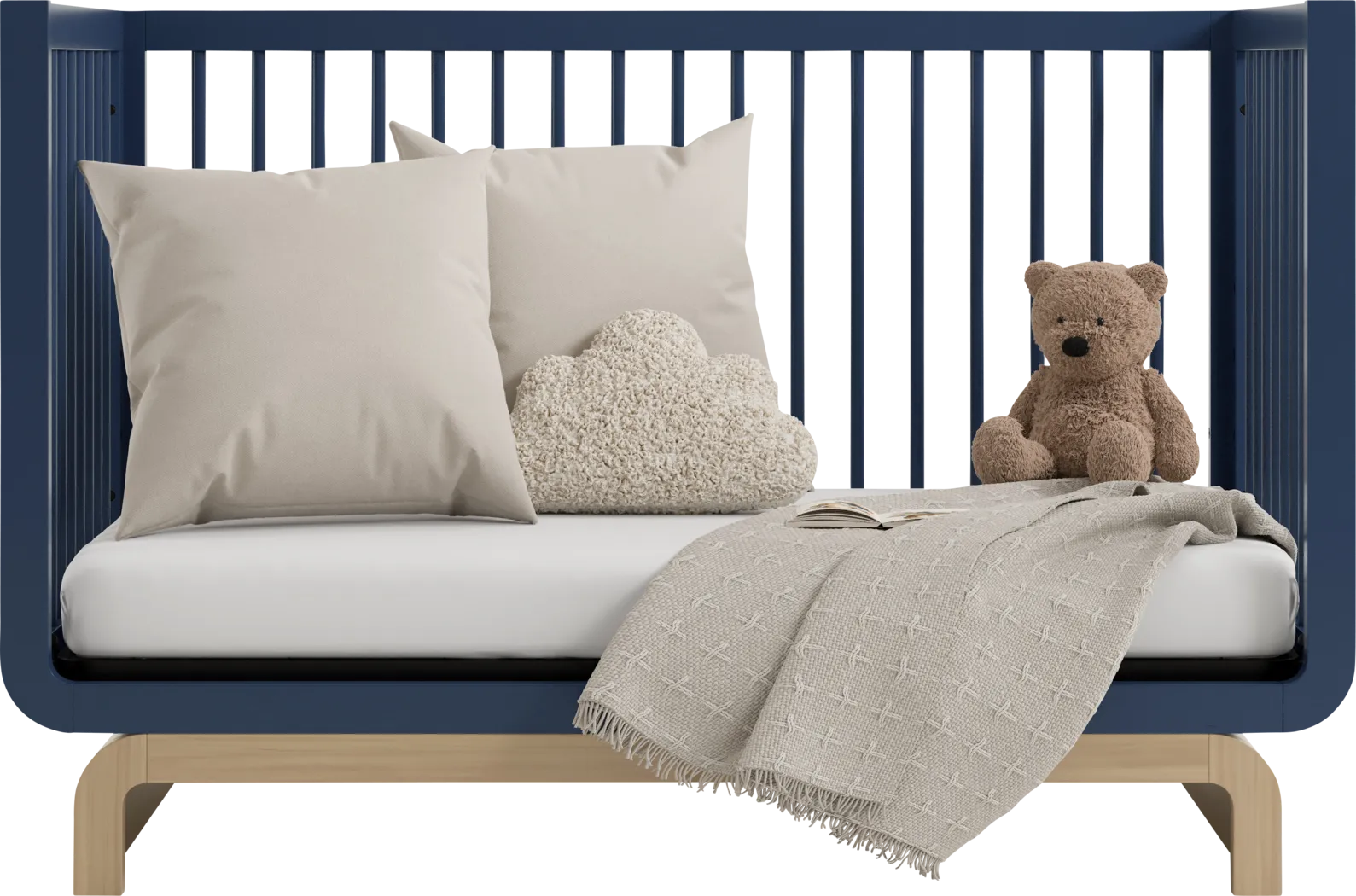 Kids Solde Blue/Driftwood Convertible Crib - Thumbnail - Image 7