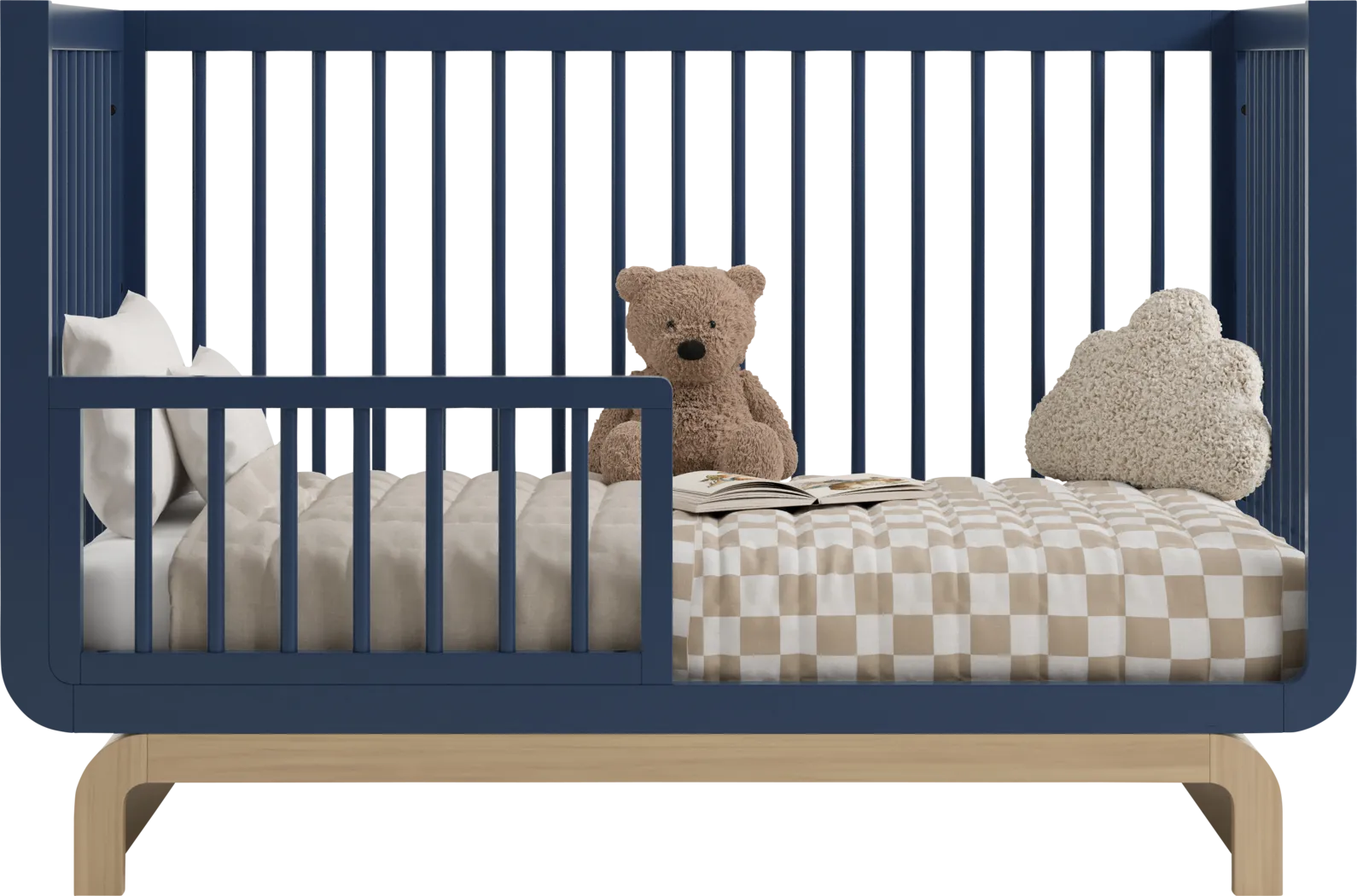 Kids Solde Blue/Driftwood Convertible Crib - Thumbnail - Image 9