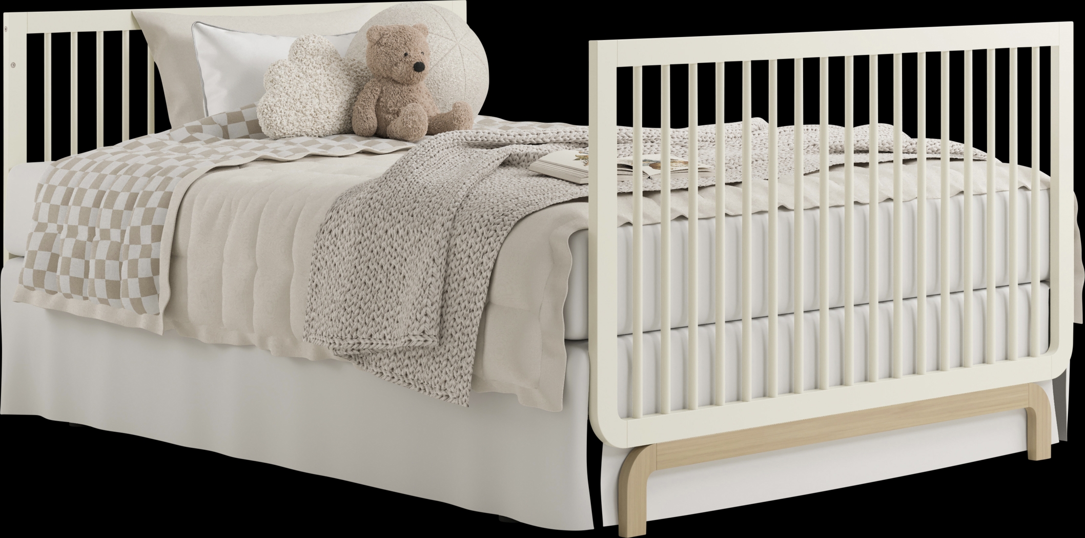 Kids Solde Oat/Driftwood Convertible Crib - Thumbnail - Image 6