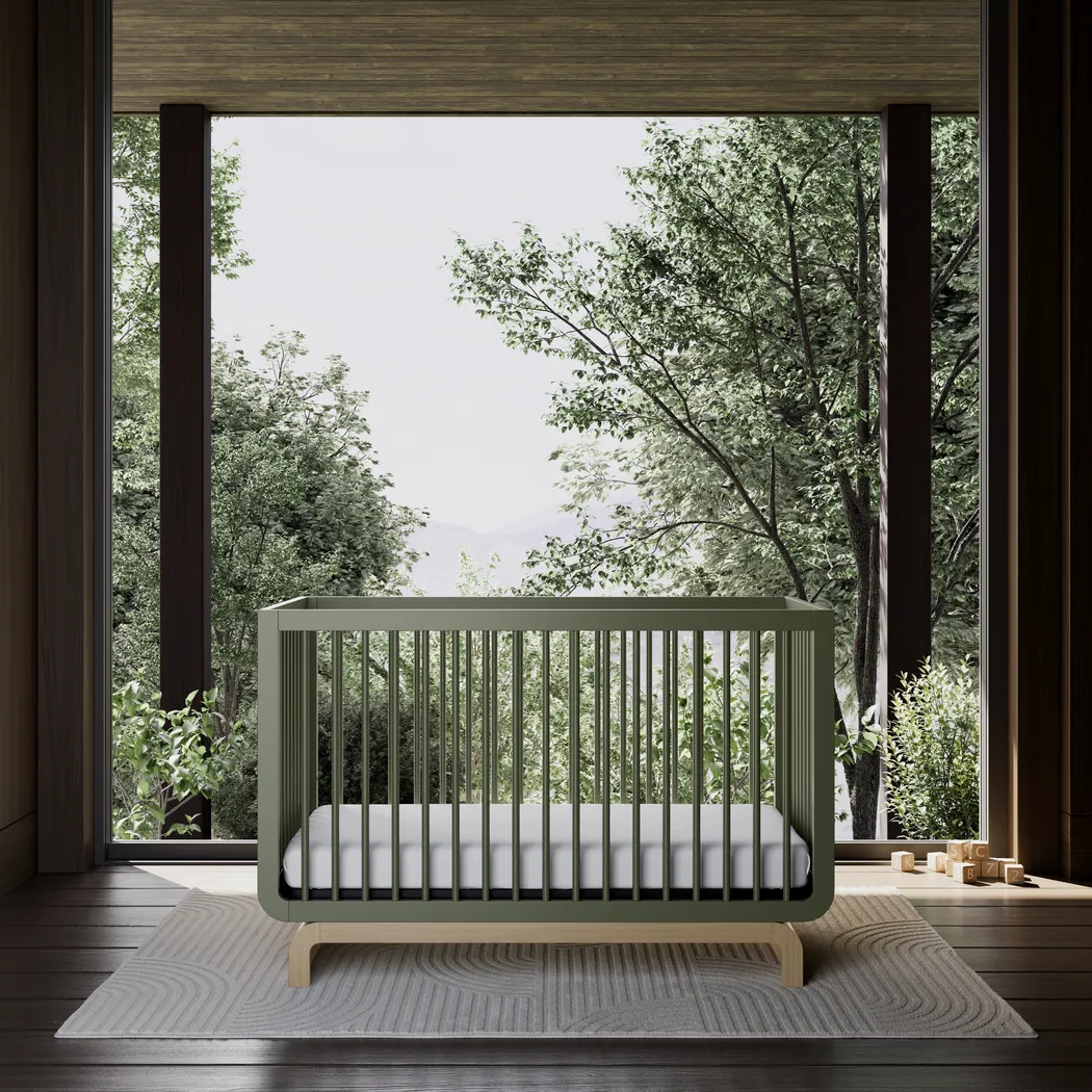 Kids Solde Olive/Driftwood Convertible Crib - Thumbnail - Image 3