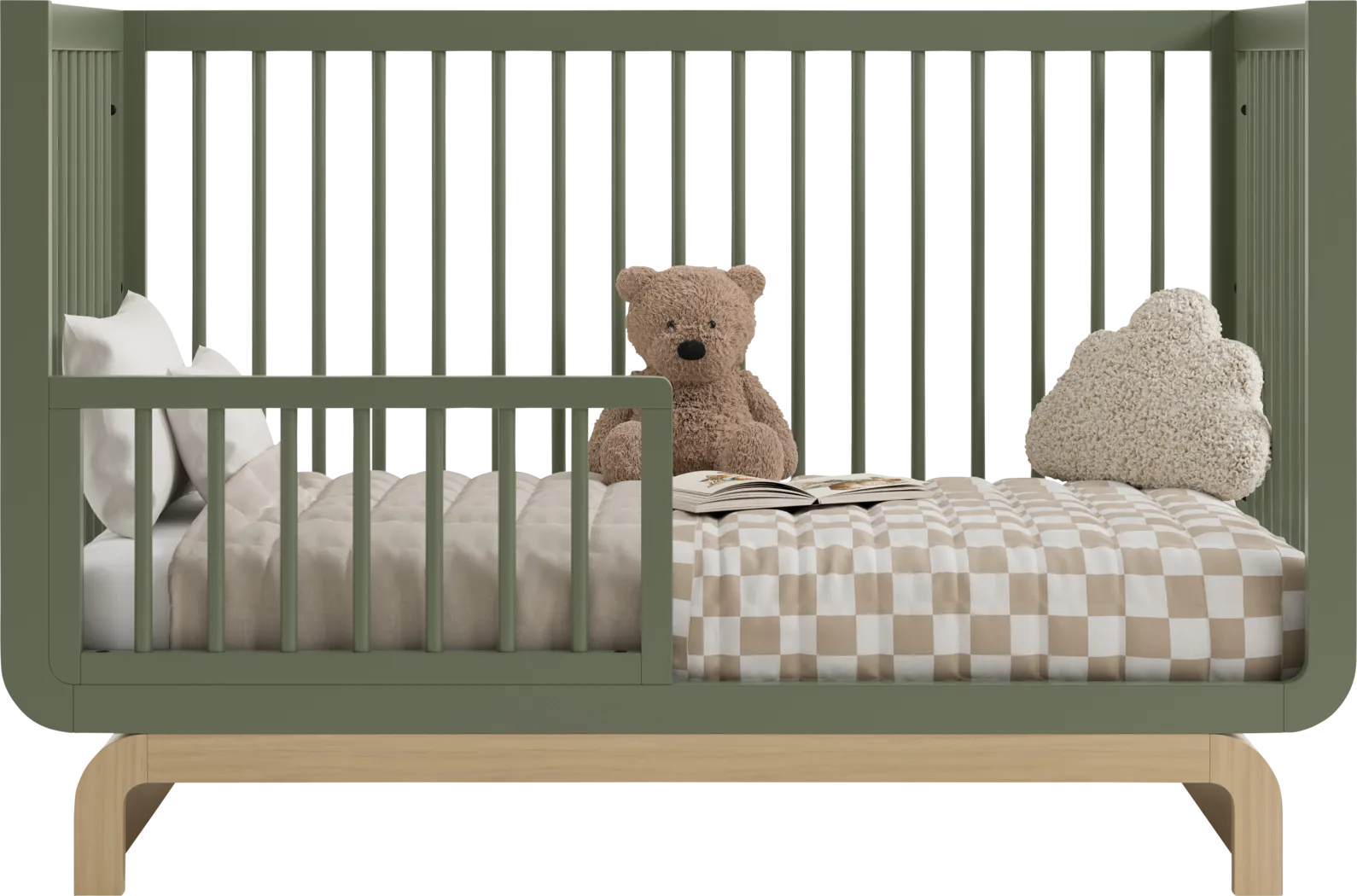 Kids Solde Olive/Driftwood Convertible Crib - Thumbnail - Image 7