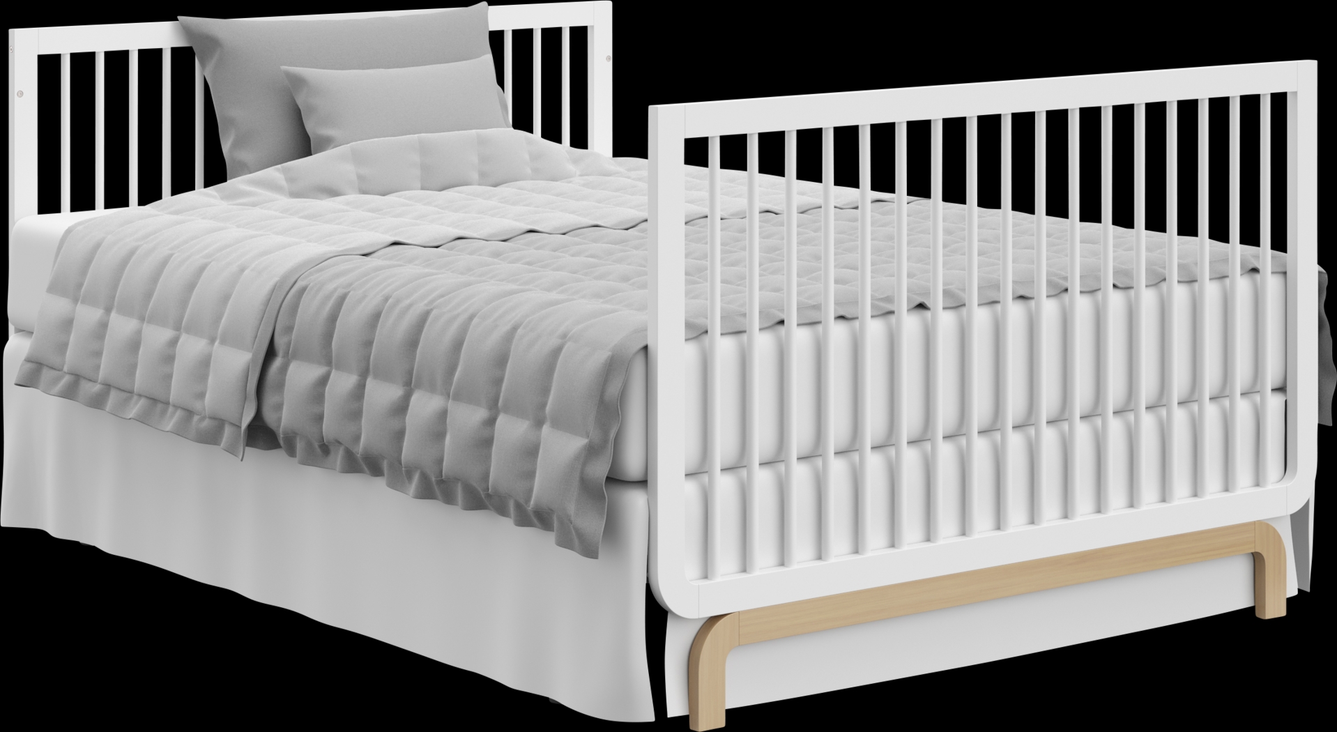 Kids Solde White/Driftwood Convertible Crib - Thumbnail - Image 10