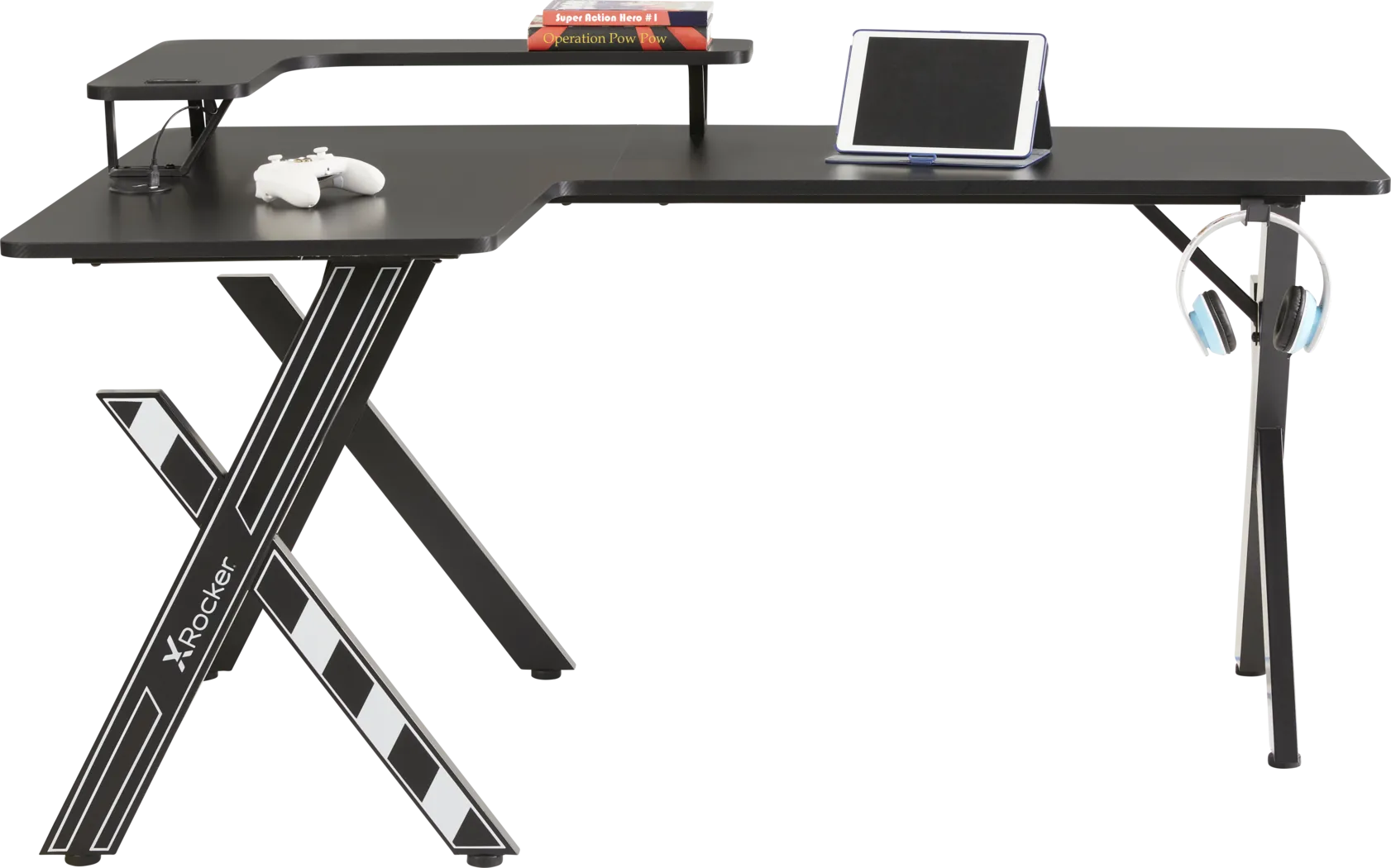Kids Sound Trek Black L-Shaped Gaming Desk - Thumbnail - Image 1